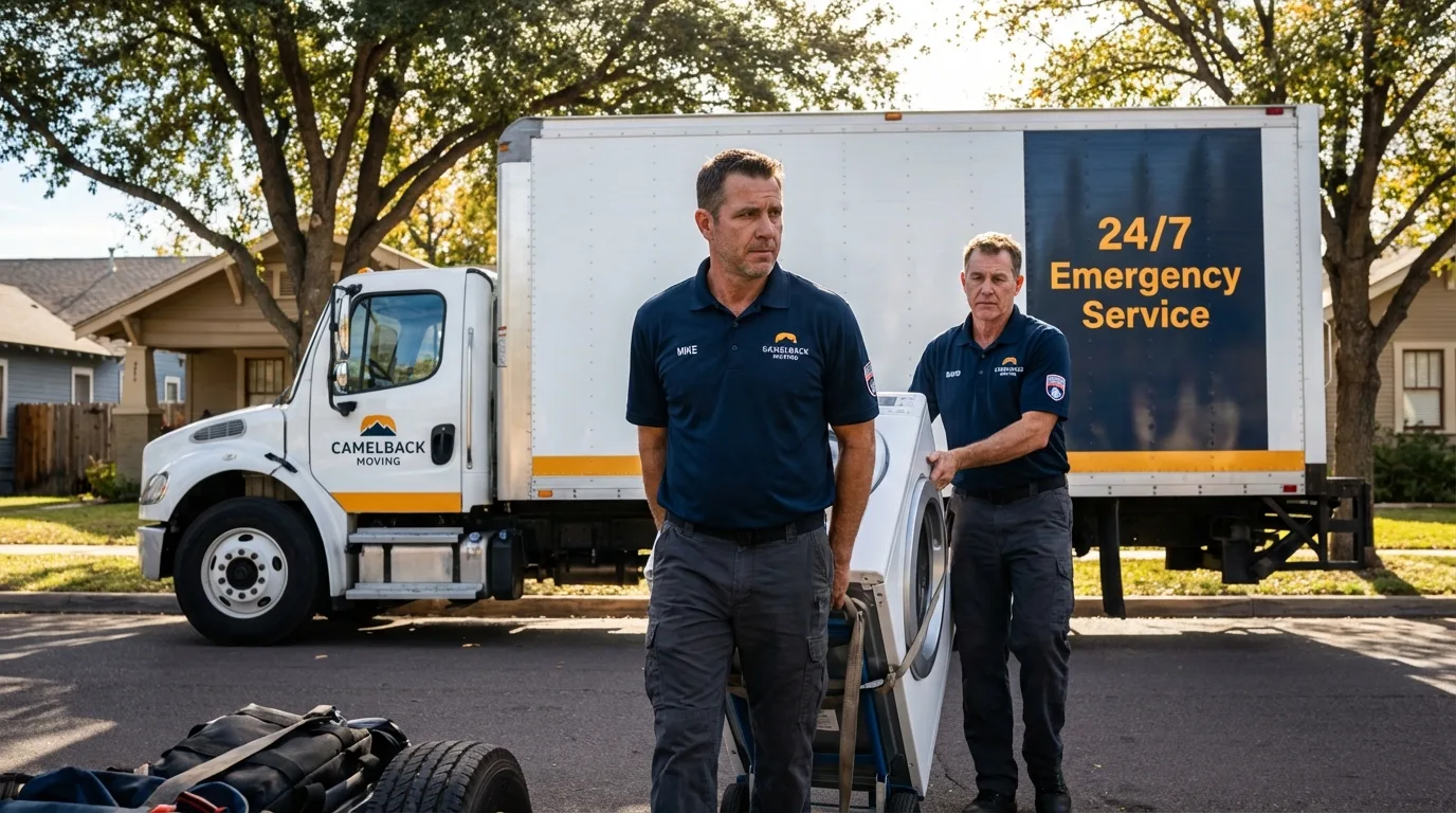 CamelBack Moving crew loading furniture in Many Farms, AZ